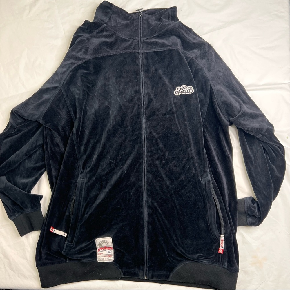 Akademiks Spellout Full Zip Sweatshirt Men's Size 3XL Black color L050423